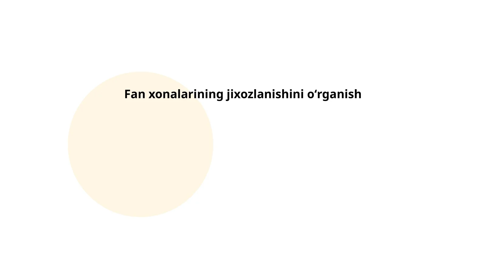 Fan xonalarining mebel jihozlari