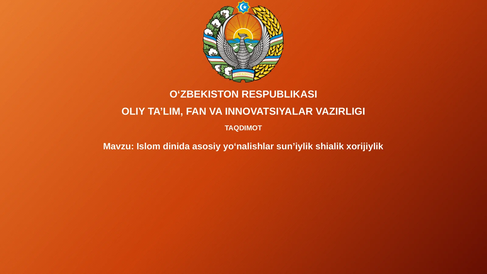 Islomdinidaasosiyyoʻnalishlarsunʼiylikshialikxorijiylik