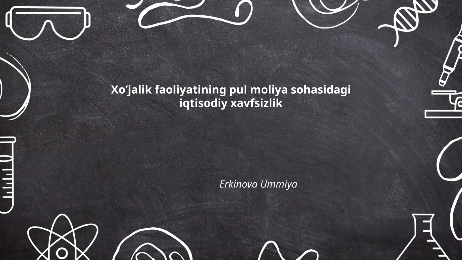 Xoʻjalik faoliyatining pul moliya sohasidagi iqtisodiy xavfsizlik