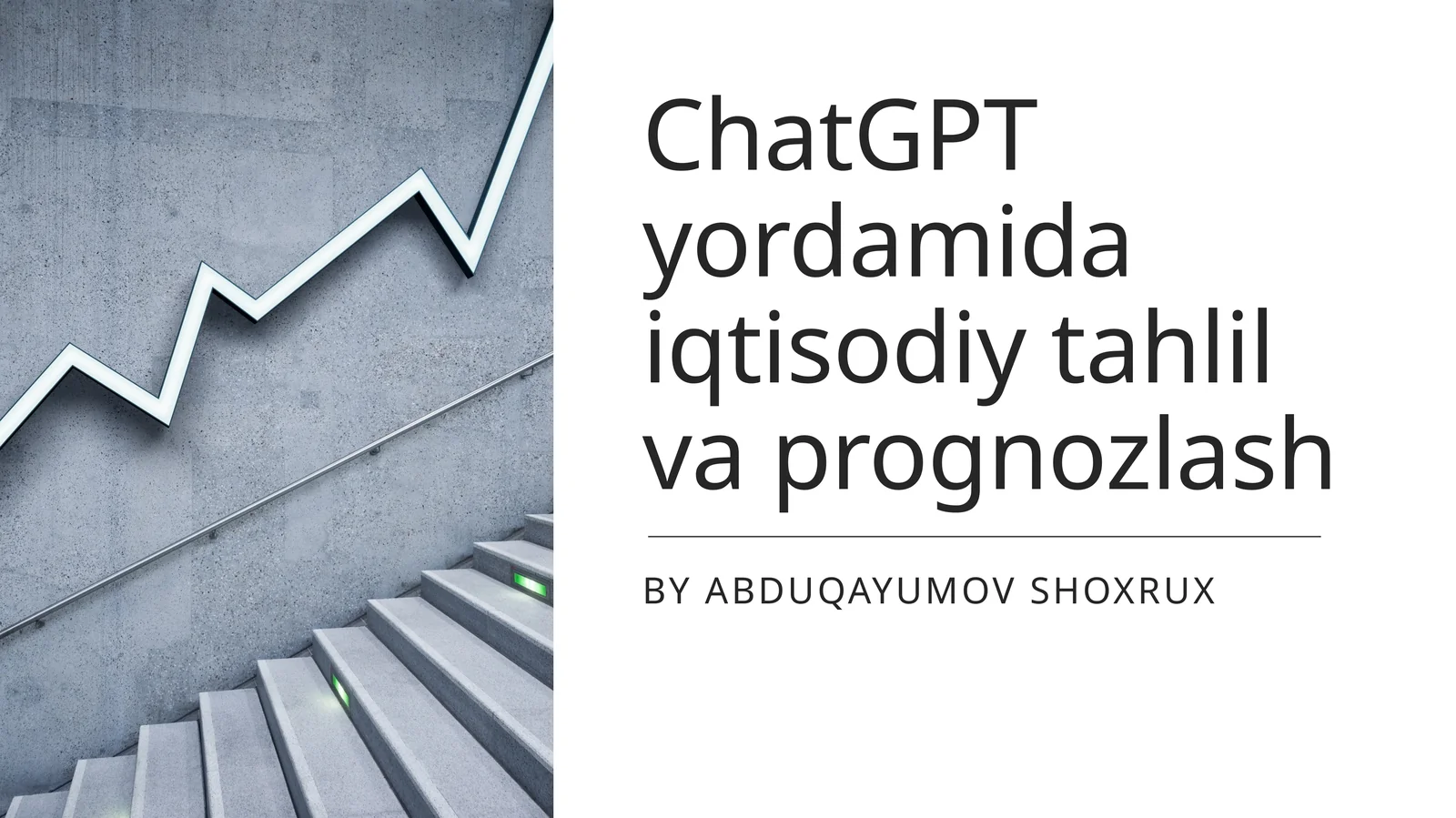 ChatGPT yordamida iqtisodiy tahlil va prognozlash