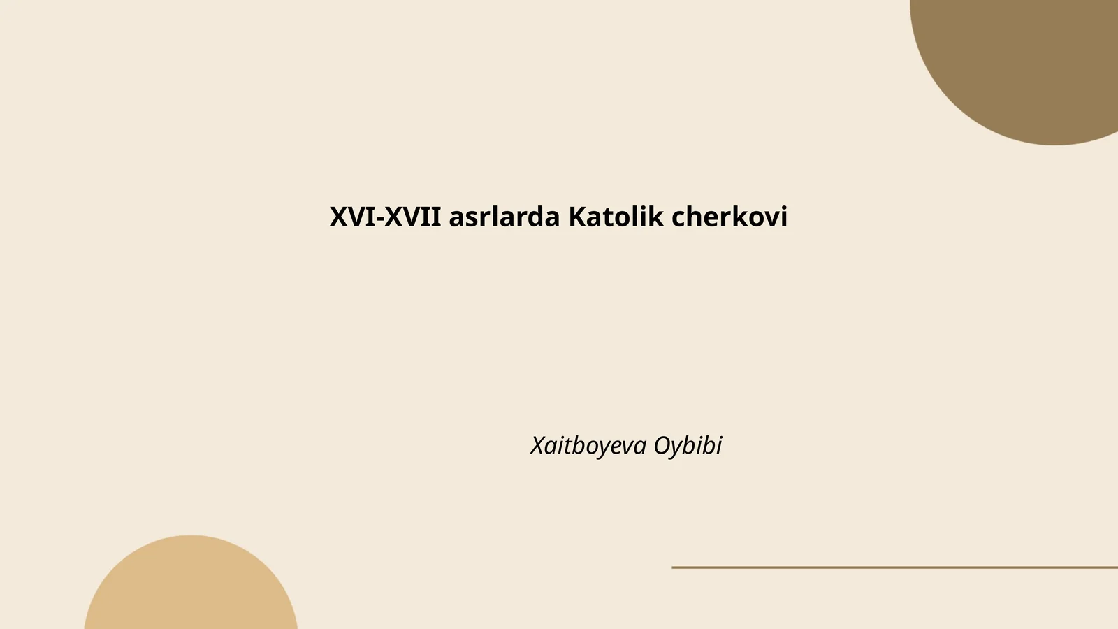 XVI-XVII asrlarda Katolik cherkovi