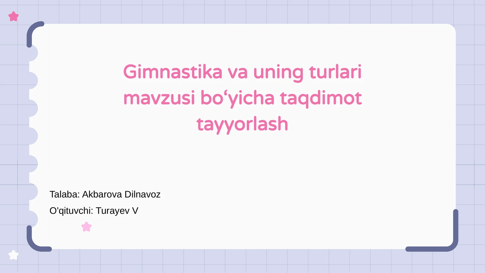 Gimnastika va uning turlari