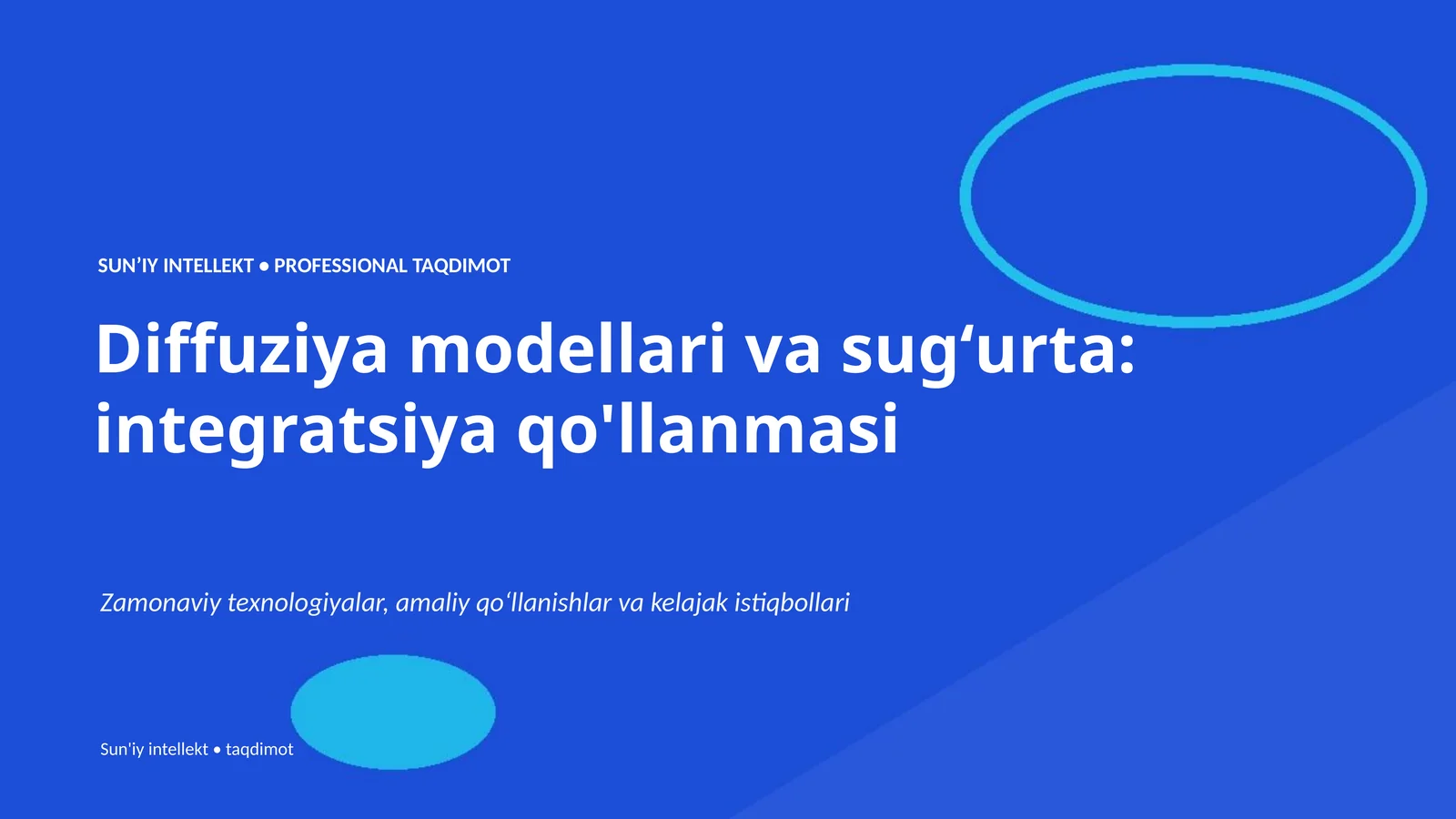 SUNIY INTELLEKT • PROFESSIONAL TAQDIMOT