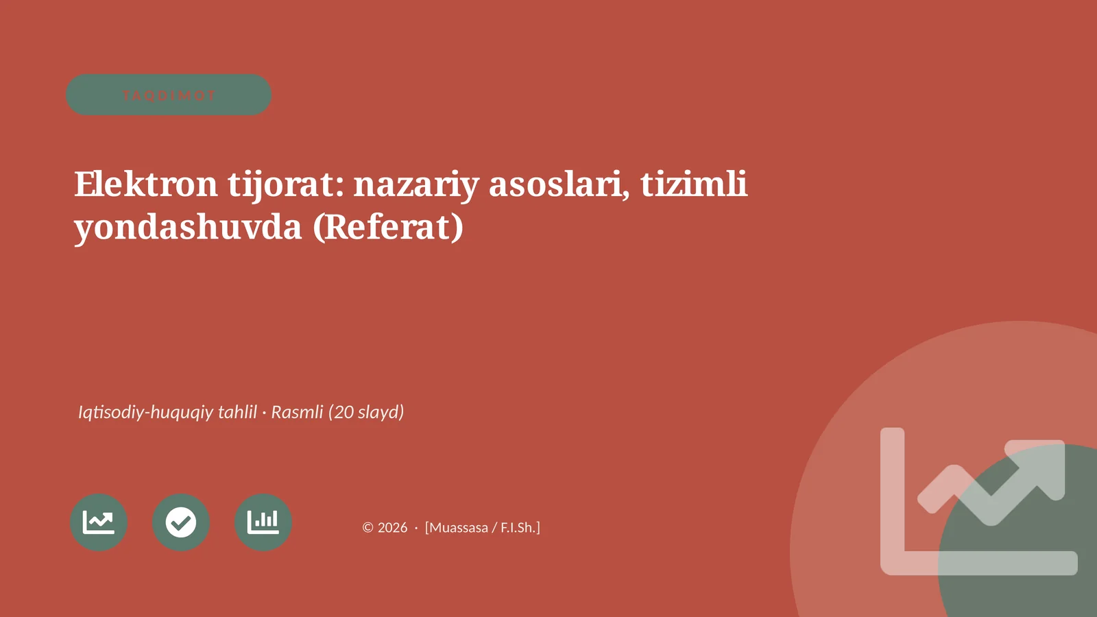Elektron tijorat: nazariy asoslari, tizimli yondashuvda (Referat)