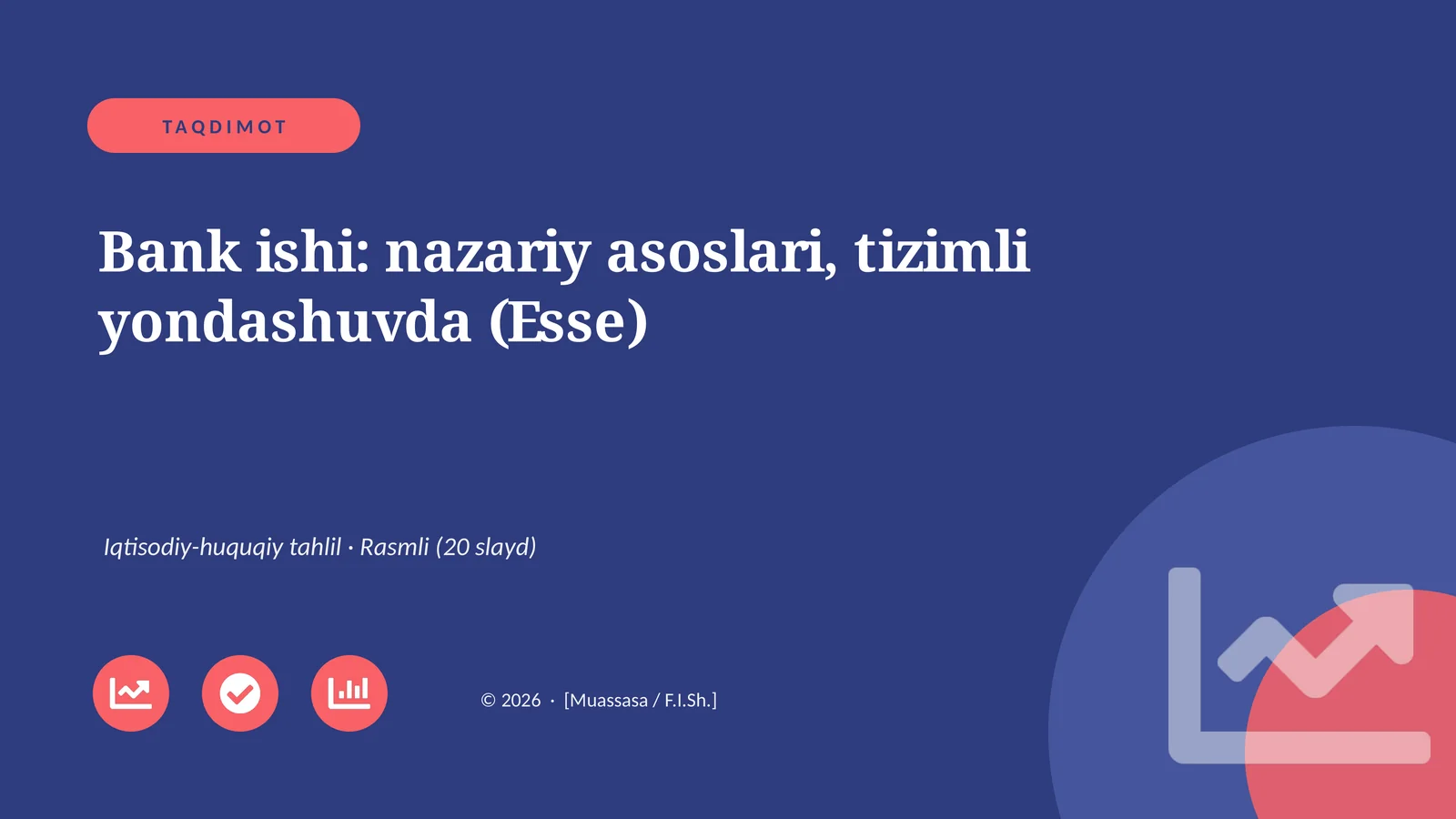 Bank ishi: nazariy asoslari, tizimli yondashuvda (Esse)