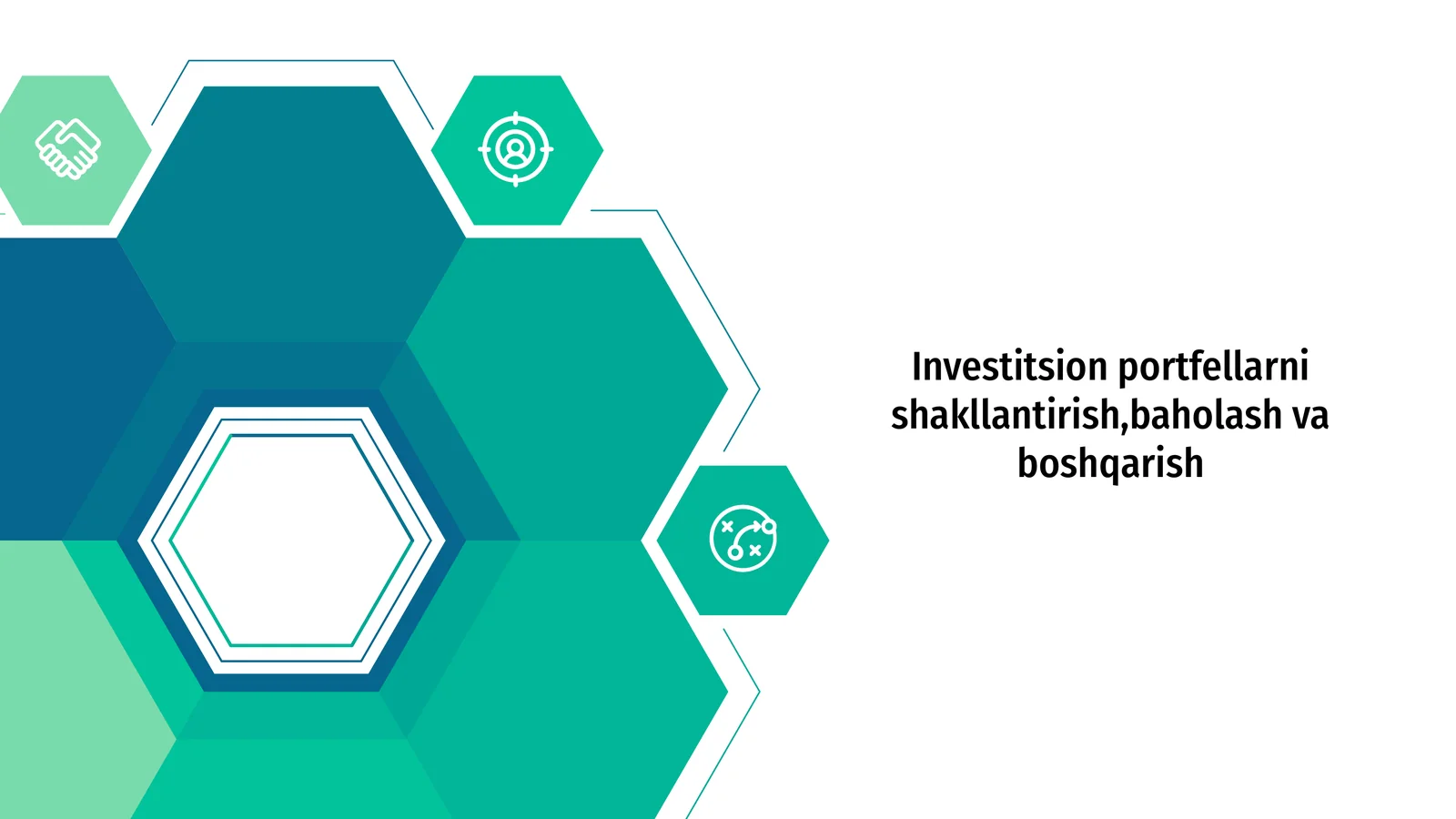 Investitsion portfellarni shakllantirish,baholash va boshqarish