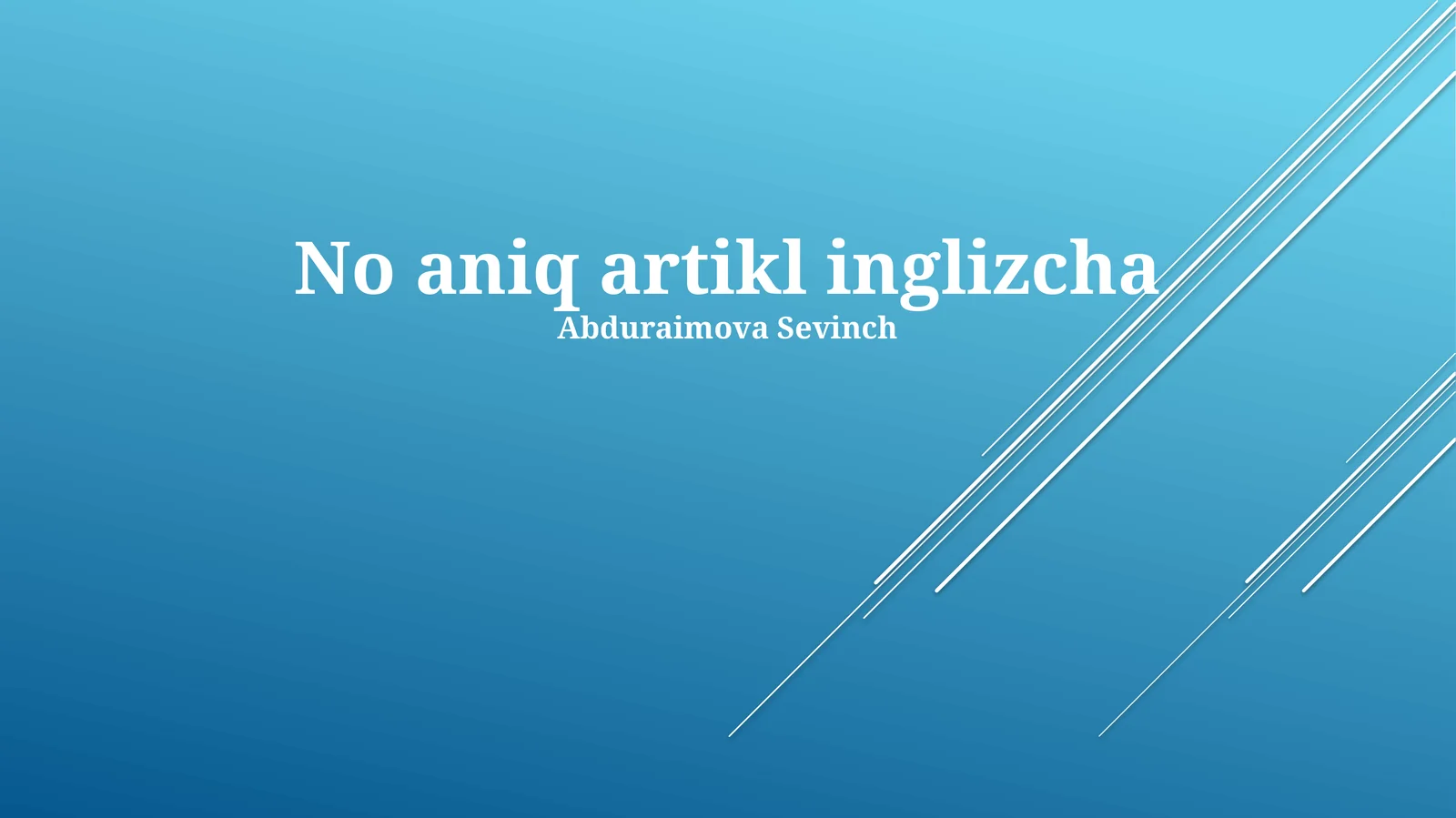 Aniq artikl inglizcha