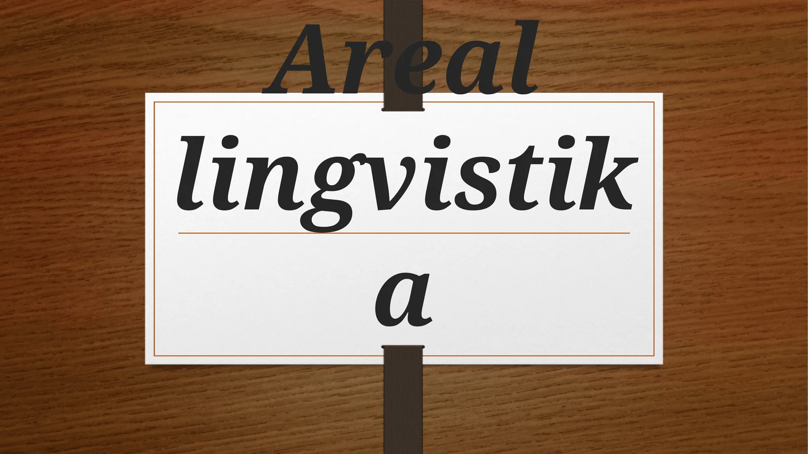 Areallingvistika