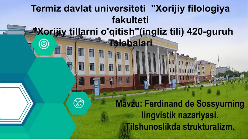 Ferdinand de Sossyurning lingvistik nazariyasi