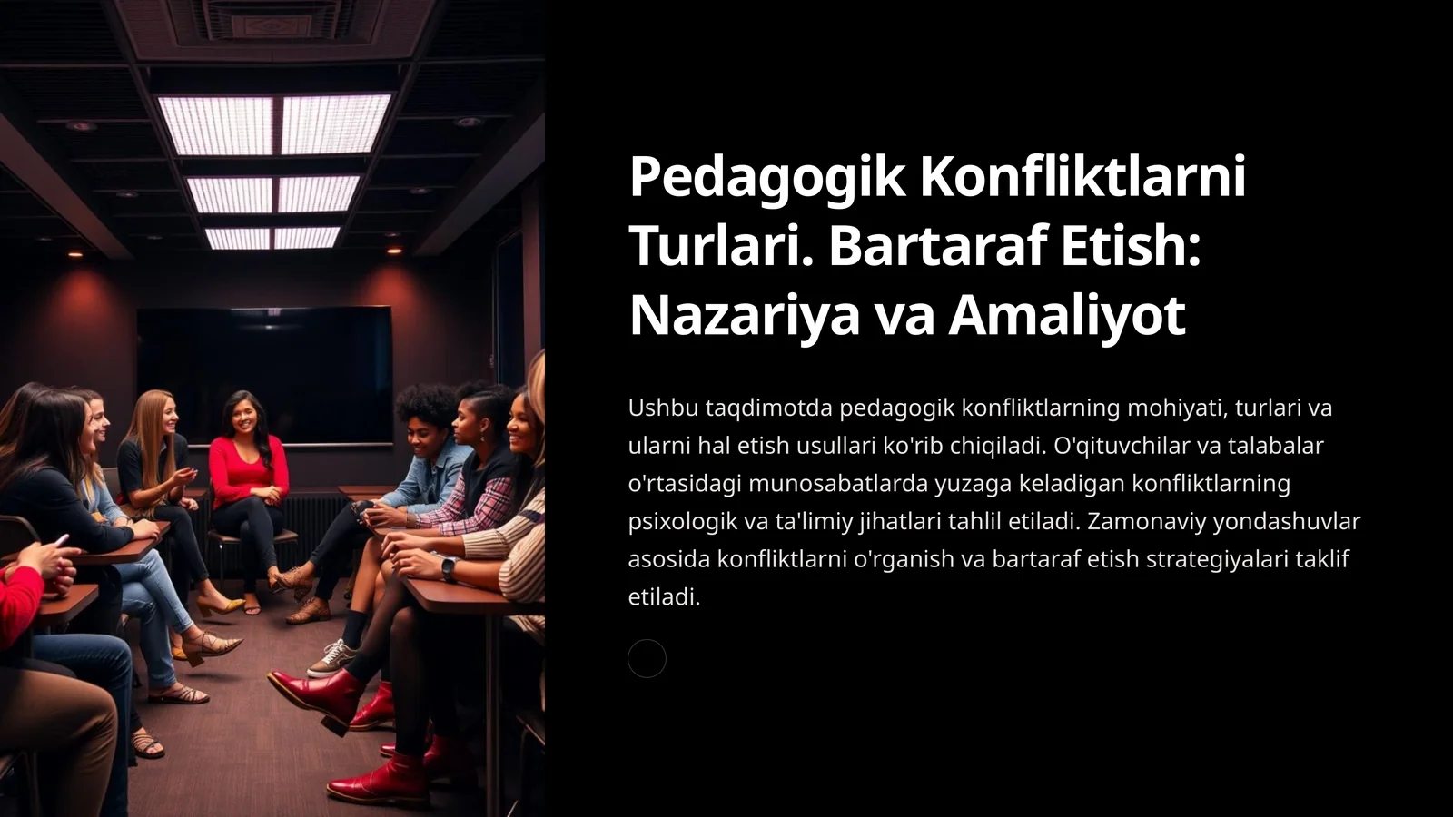 Pedagogika Konfliktlar turlari.