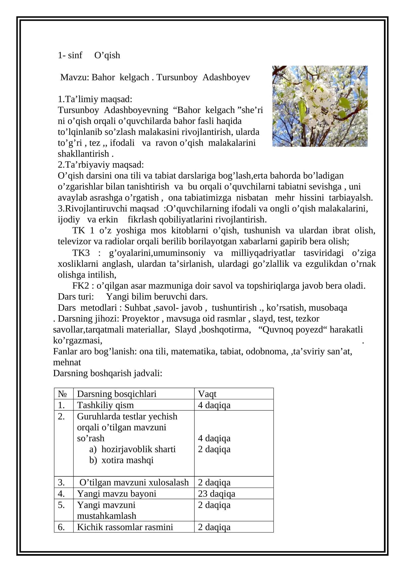 Bahor kelgach. Tursunboy Adashboyev