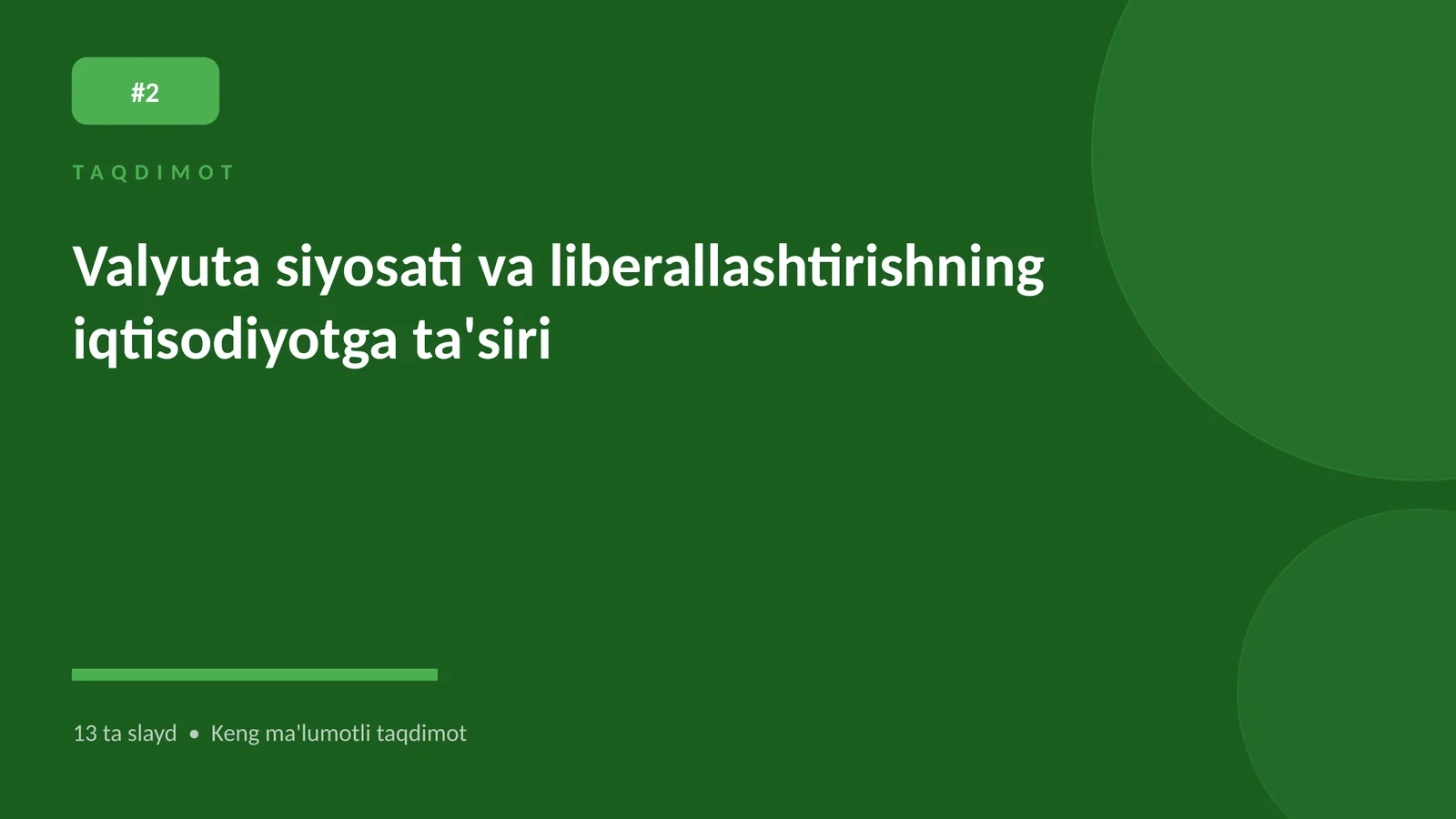 Valyuta siyosati va liberallashtirishning iqtisodiyotga ta'siri