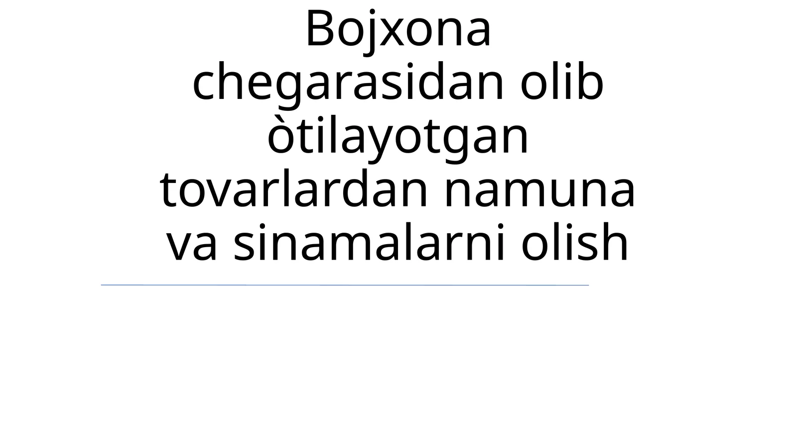 Namunalar olish strategiyasi