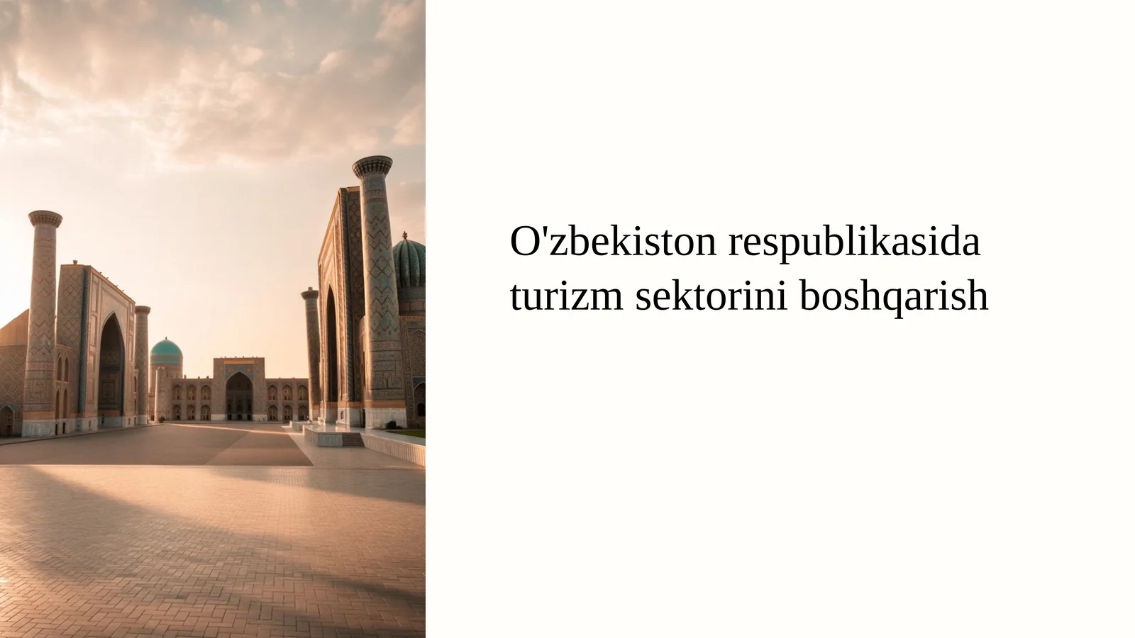 Turizm Sanoatining Jadal O'sishi