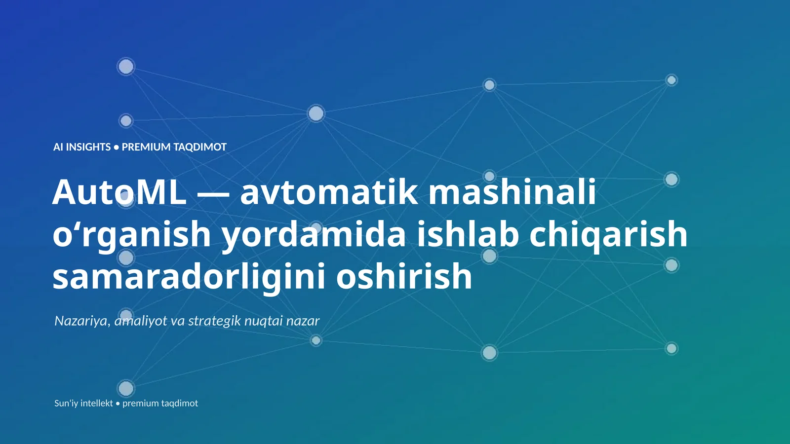 Tizimlar va Sun'iy Intellekt