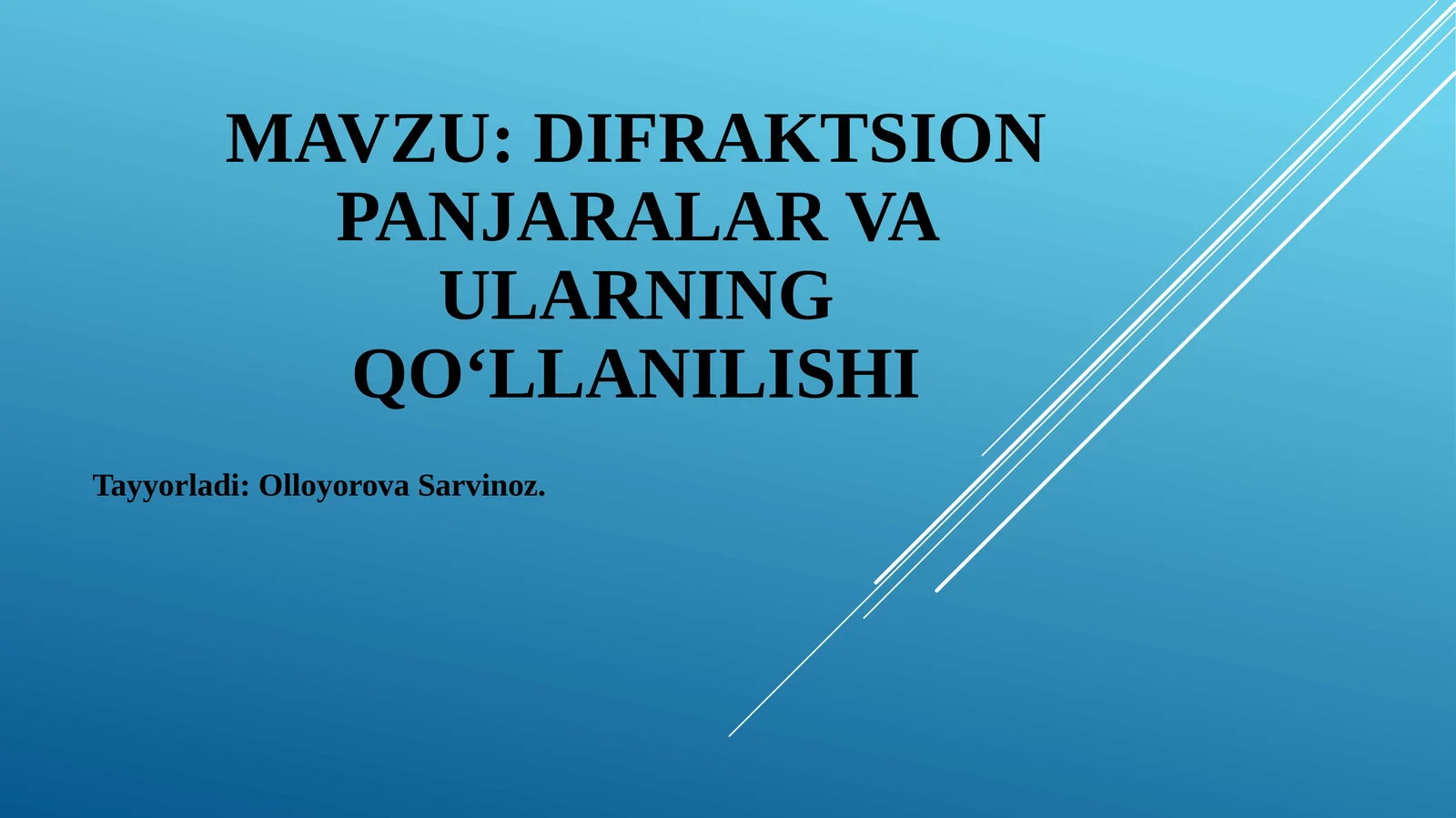 Fizika optika fanidan slayd