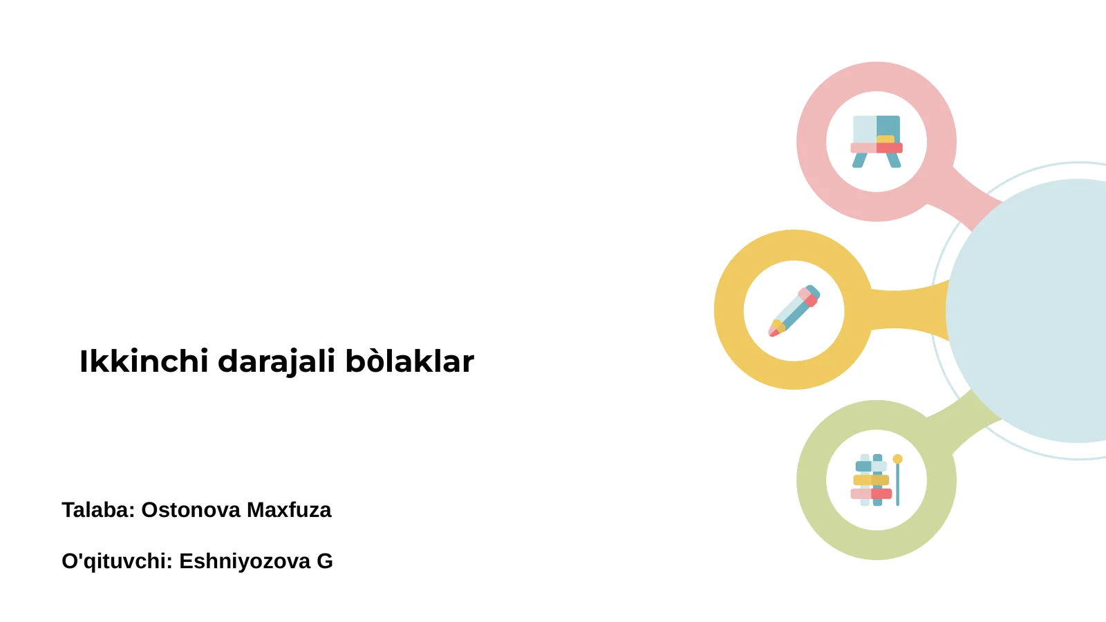 Ikkinchi darajali bòlaklar