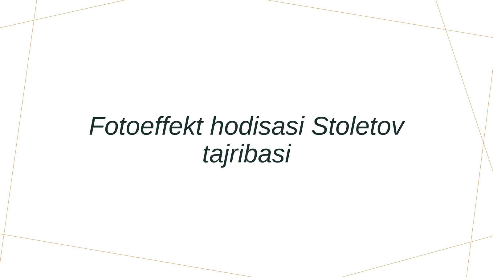 Fotoeffekt hodisasi