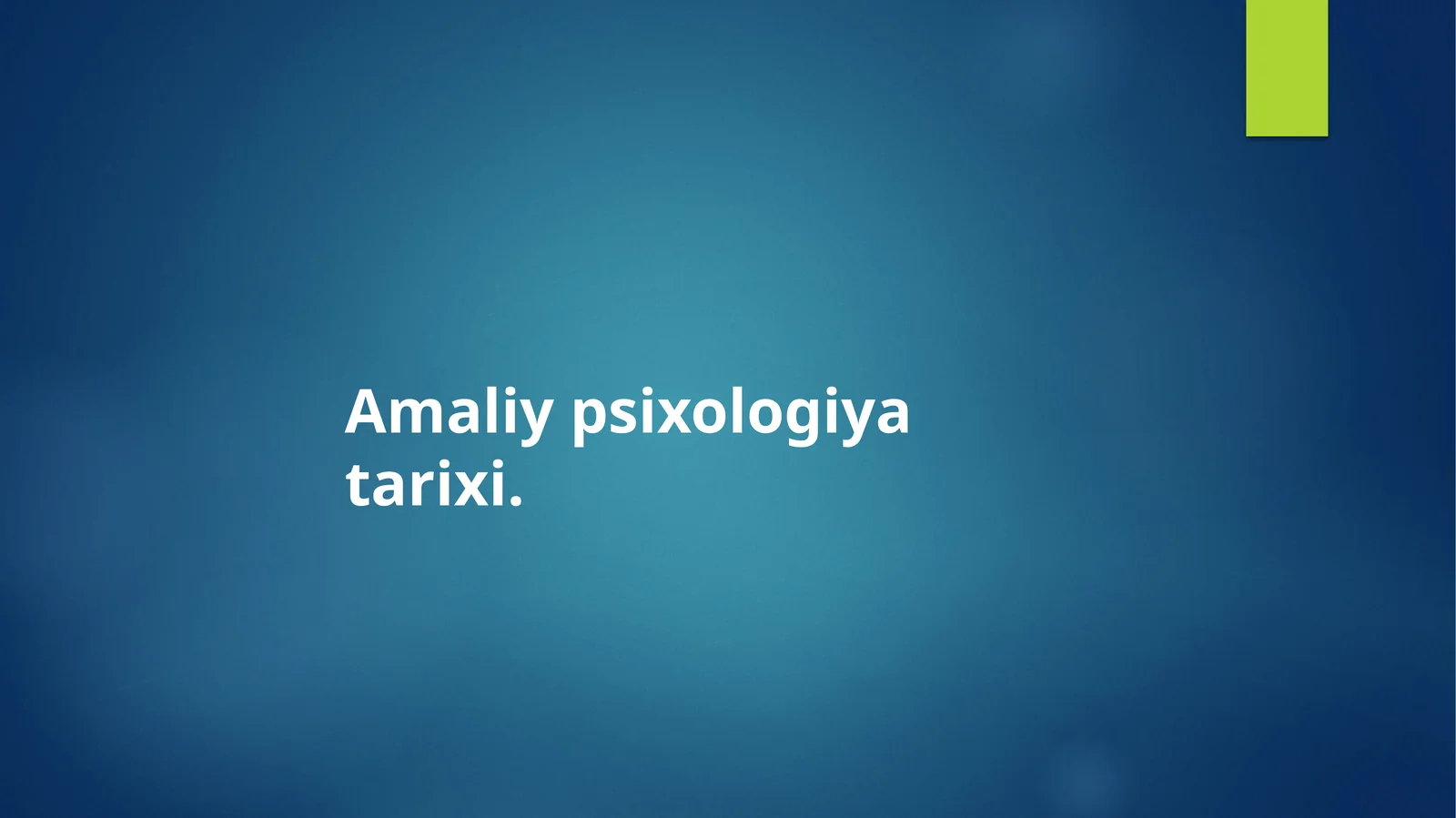 Amaliy psixologiya tarixi