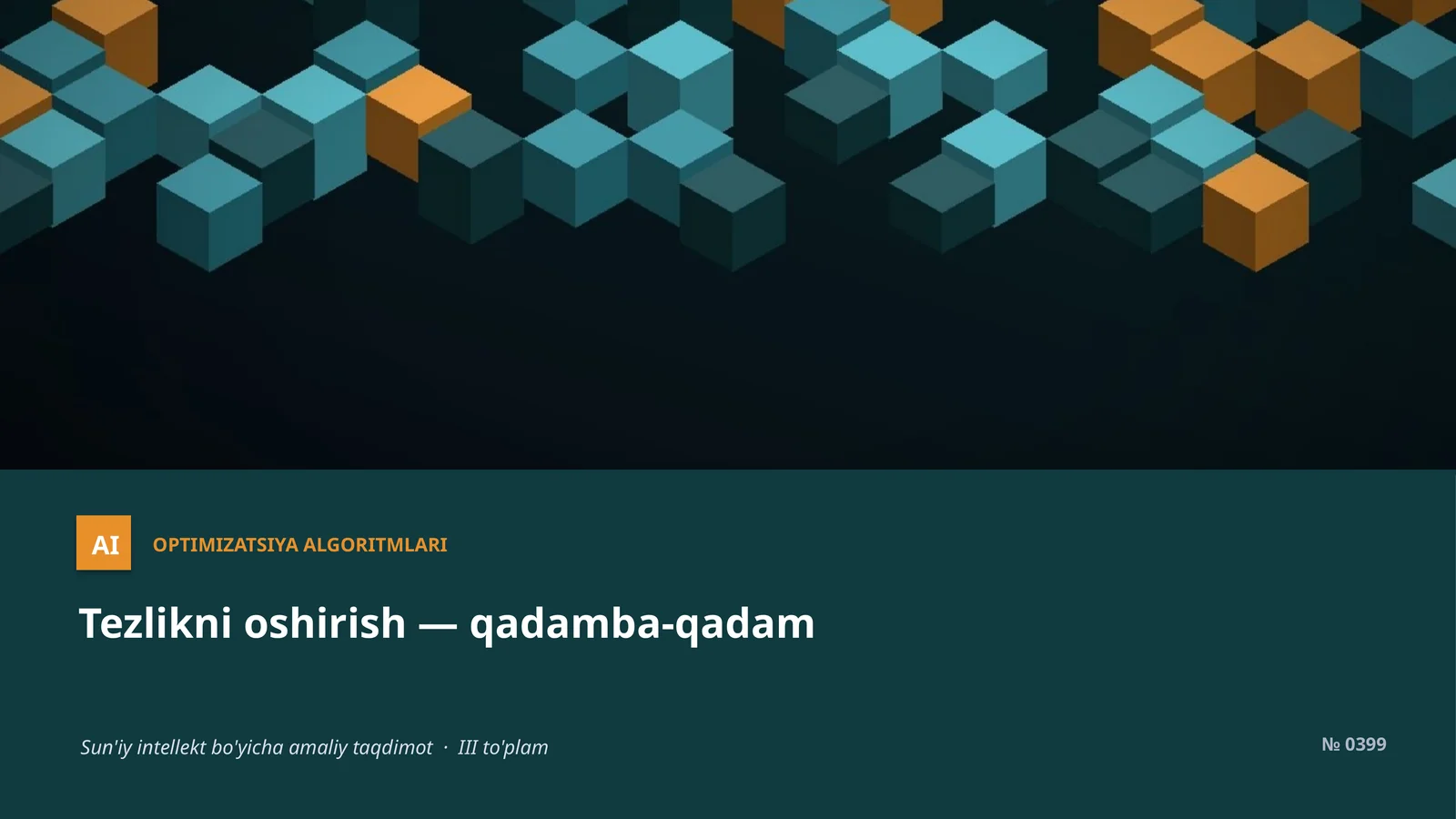 OPTIMIZATSIYA ALGORITMLARI