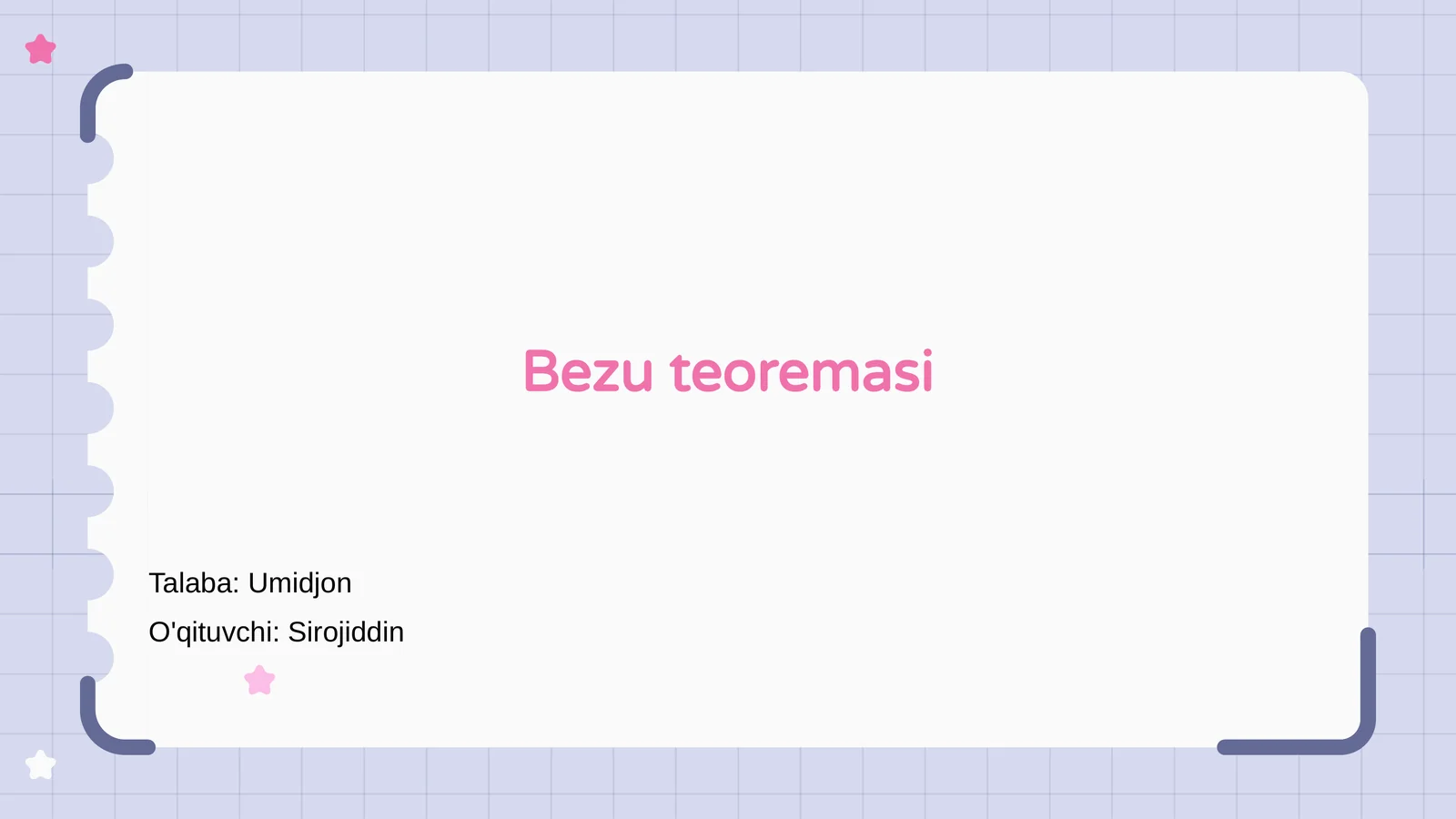 Bezu teoremasi