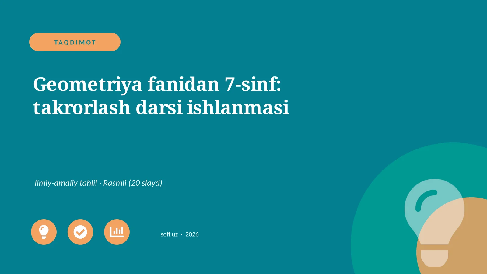 Geometriya fanidan 7-sinf: takrorlash darsi ishlanmasi
