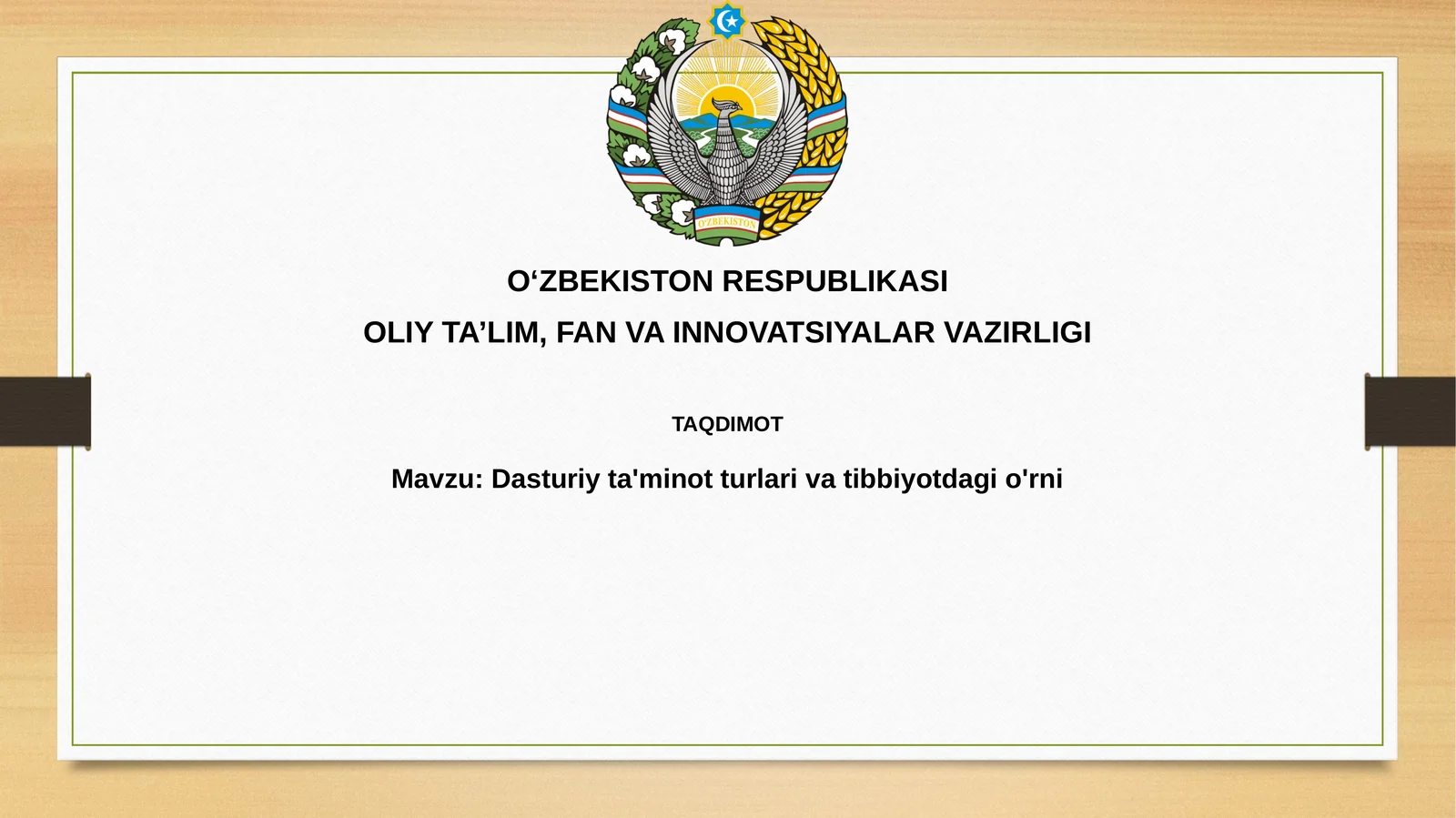 Dasturiy ta'minot turlari va tibbiyotdagi o'rni