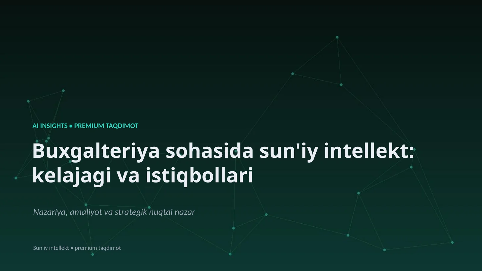 Sun'iy intellekt: buxgalteriya sohasida