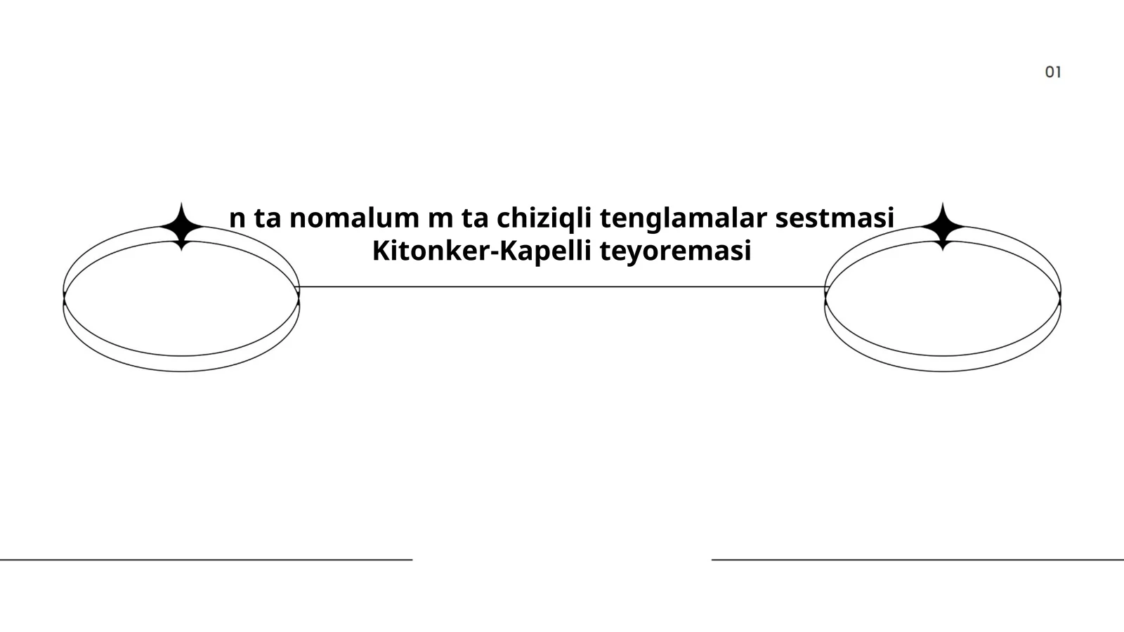 Chiziqli tenglamalar sistemasini ta'riflash
