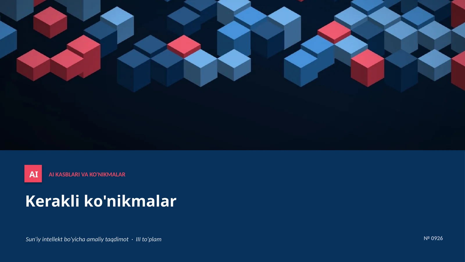 AI KASBLARI VA KO'NIKMALAR