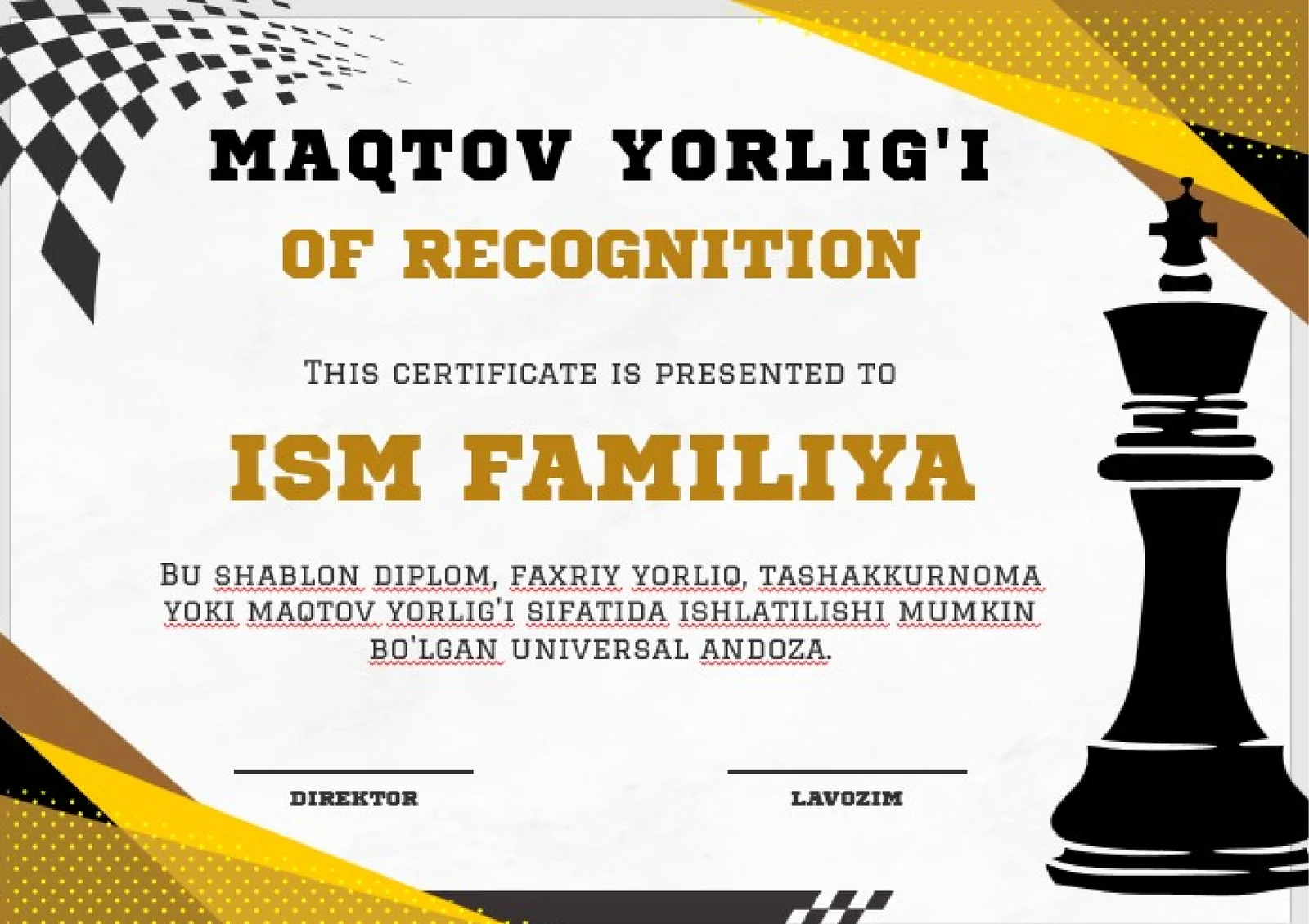 MAQTOV YORLIG'I