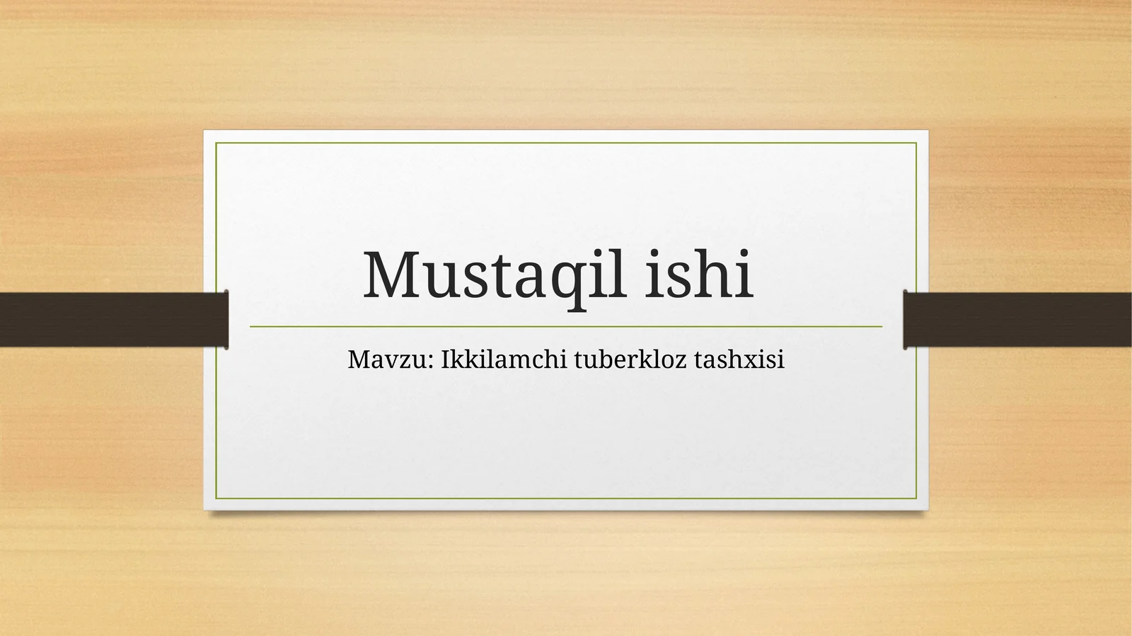 Ikkilamchi tuberkloz tashxisi
