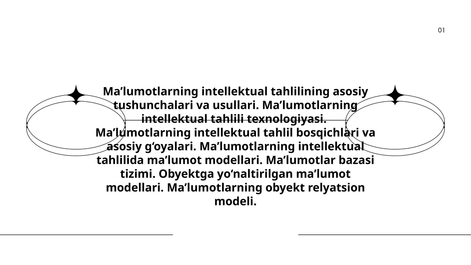 Ma’lumotlarning Intellektual Tahlili