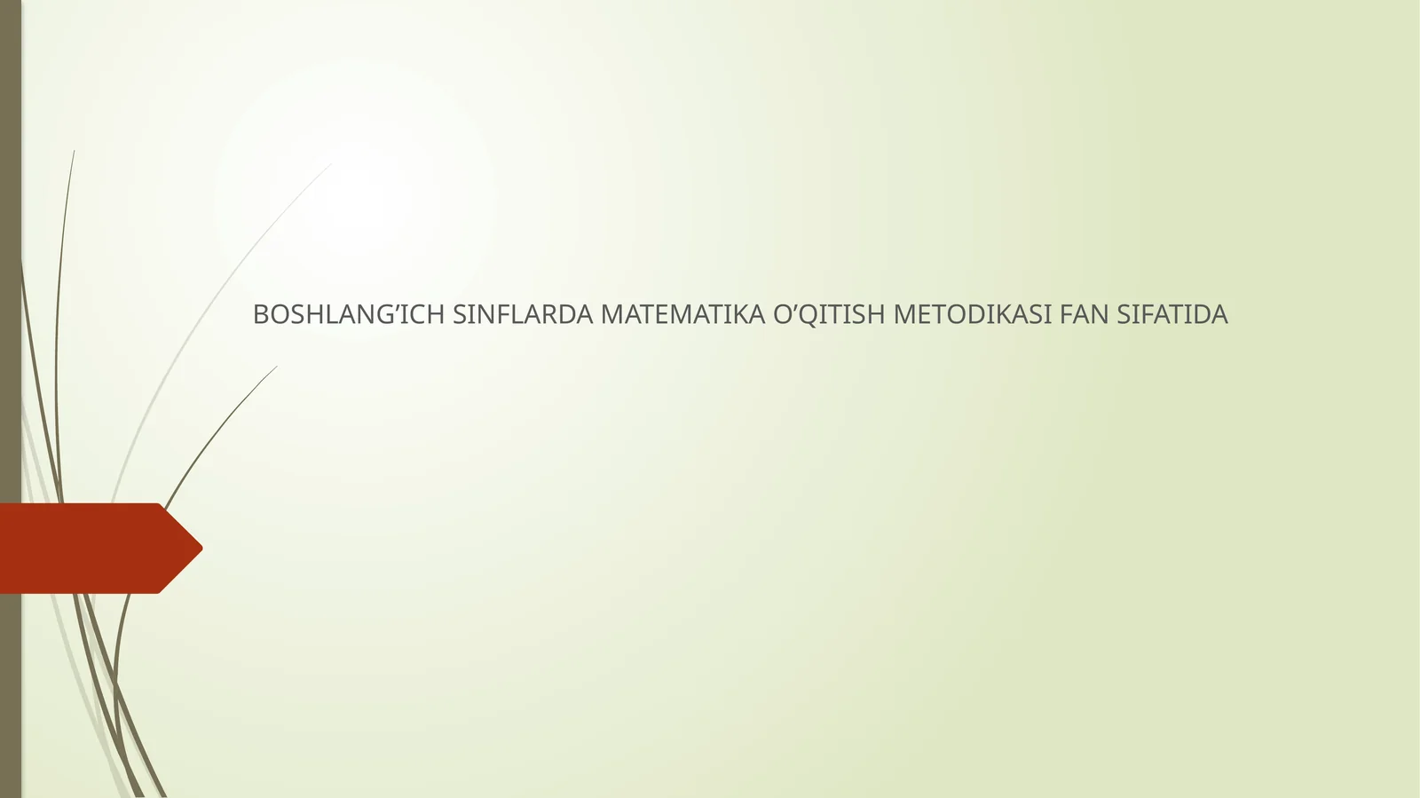 MATМEMATIKA FANLAR IСHIDA