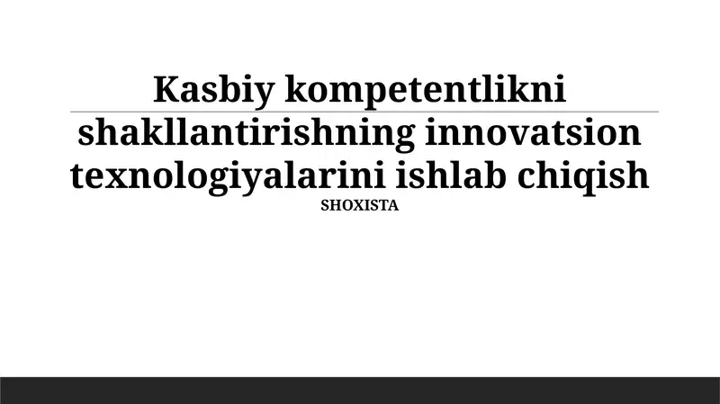 Simulyatsiya va O'yinlashtirish Texnologiyalari