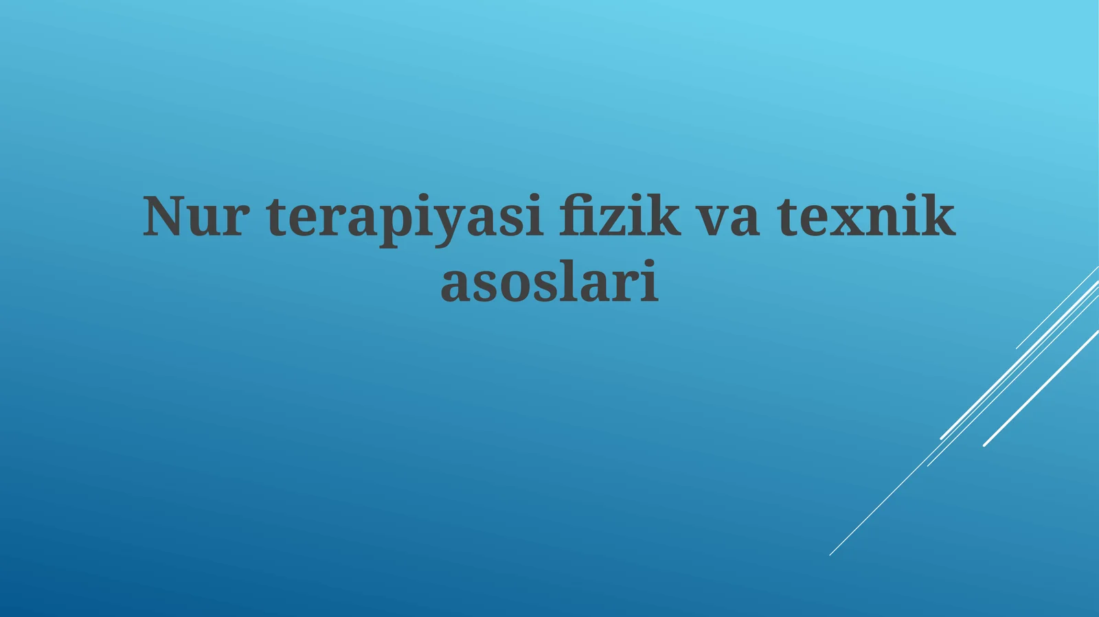 Nurterapiya sifat texnikasi