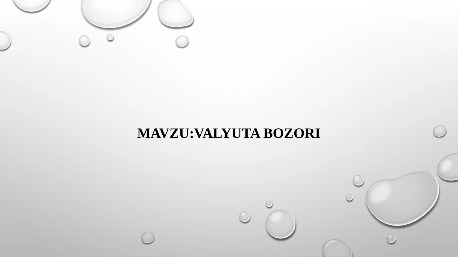 VALYUTA BOZORI