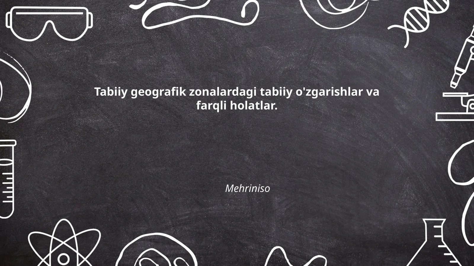 Tabiiy geografik zonalardagi tabiiy o'zgarishlar va farqli holatlar