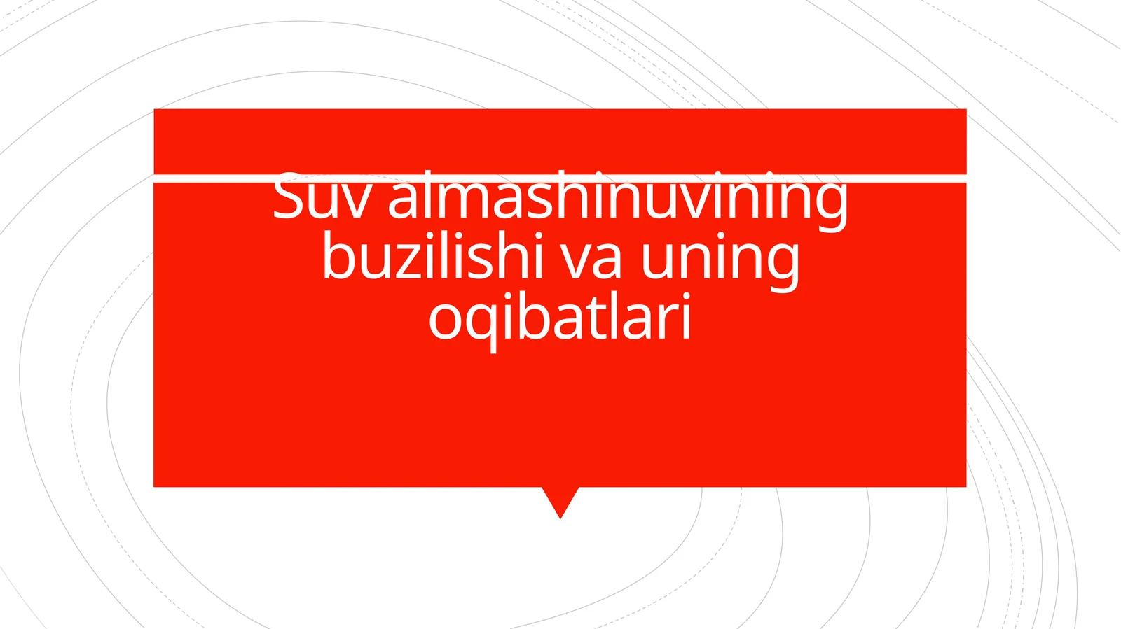 Suv almashinuvining buzilishi va uning oqibatlari