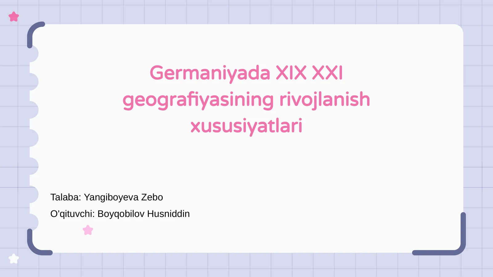 Germaniyada XIX XXI geografiyasining rivojlanish xususiyatlari