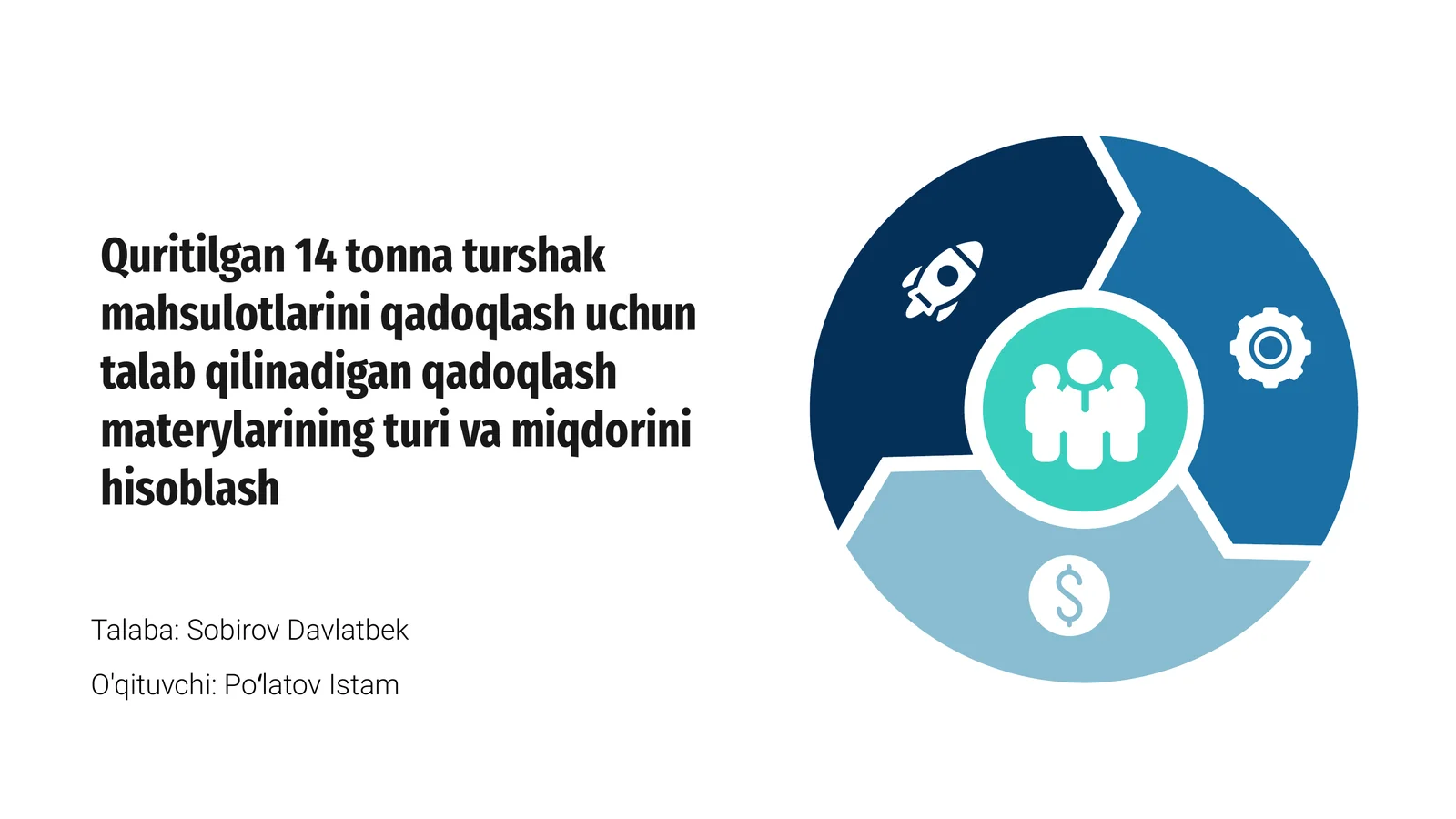 14 tonna quritilgan turshak mahsulotlarini qadoqlash uchun zarur qadoqlash materiallari