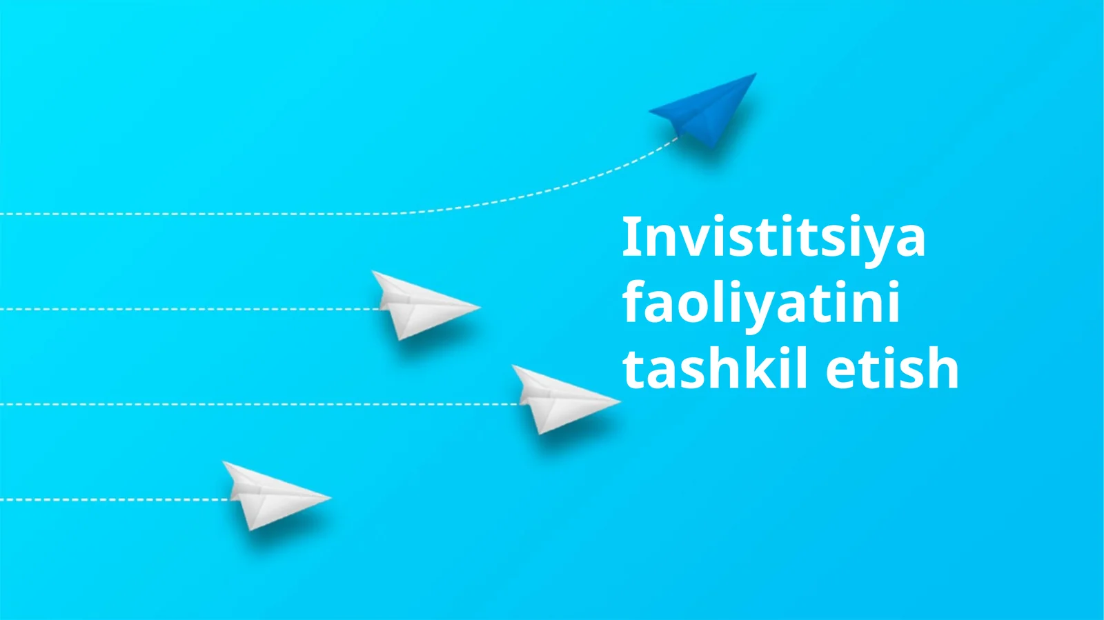 Invistitsiya faoliyatini tashkil etish
