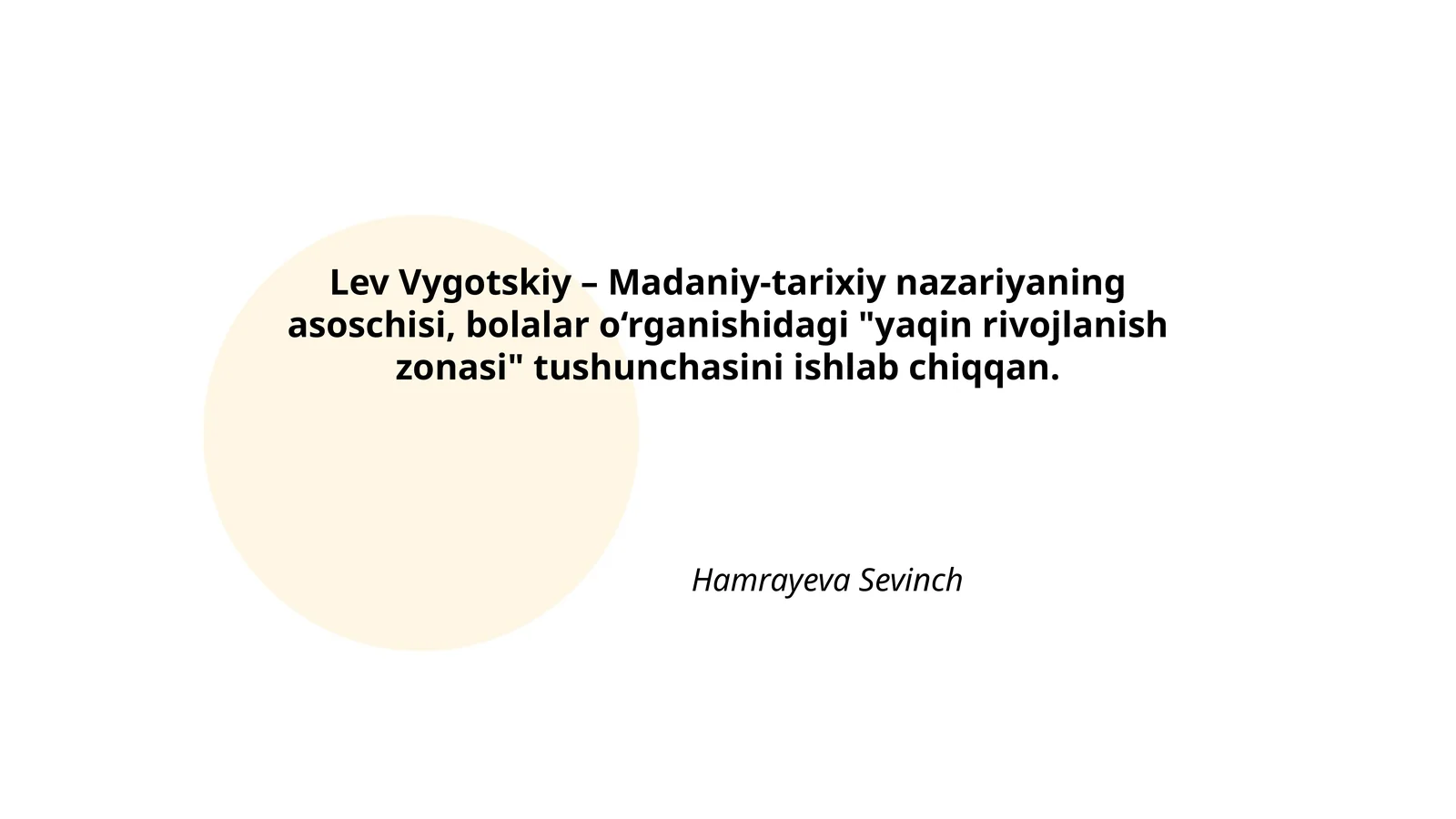 Lev Vygotskiy – Madaniy-tarixiy nazariyaning asoschisi