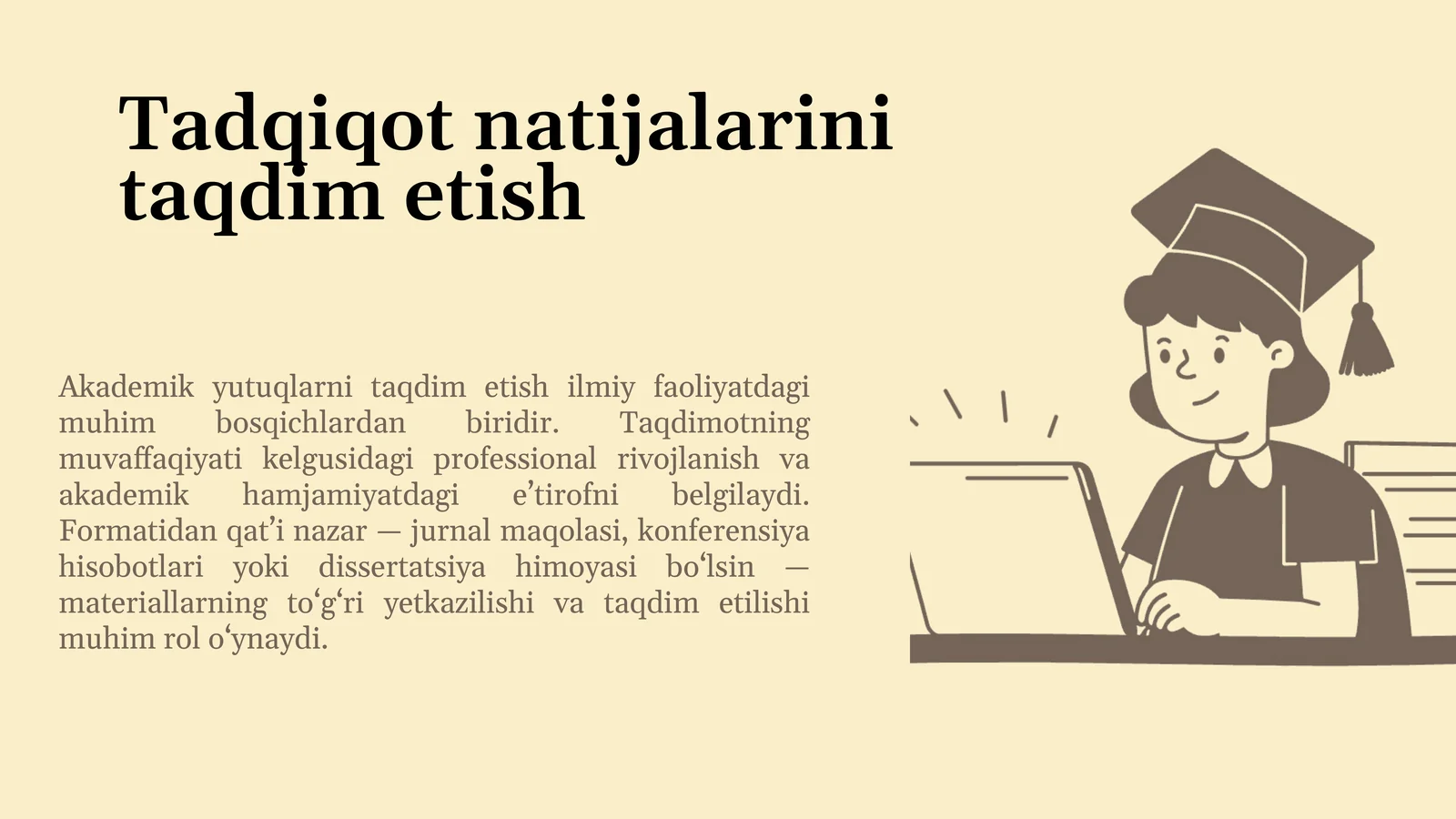 Tadqiqotnatijalarinitaqdimetish