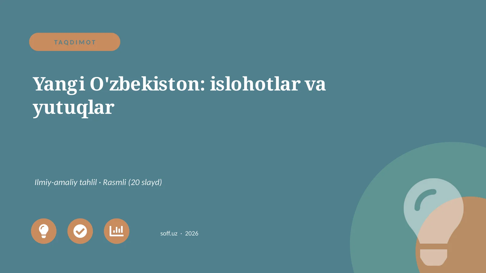 Yangi O'zbekiston: islohotlar va yutuqlar