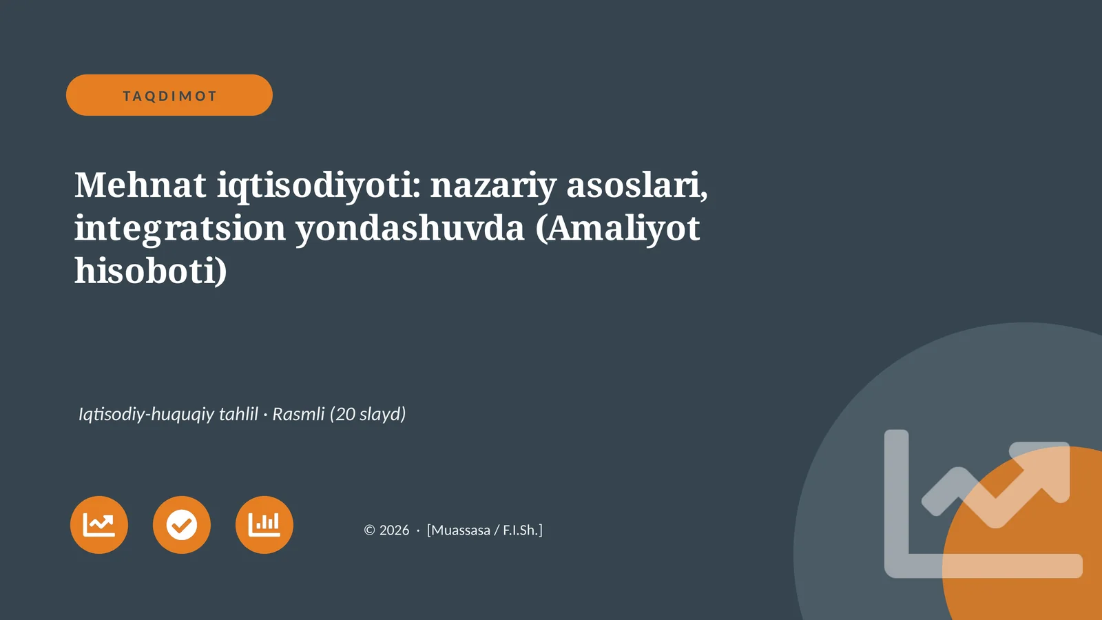 Mehnat iqtisodiyoti: nazariy asoslari, integratsion yondashuvda (Amaliyot hisoboti)