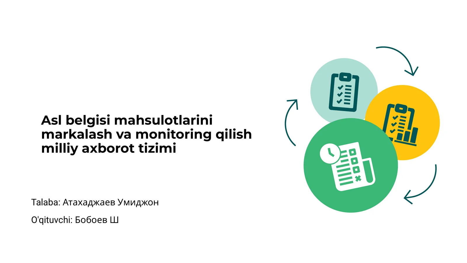 Asl belgisi mahsulotlarini markalash va monitoring qilish milliy axborot tizimi