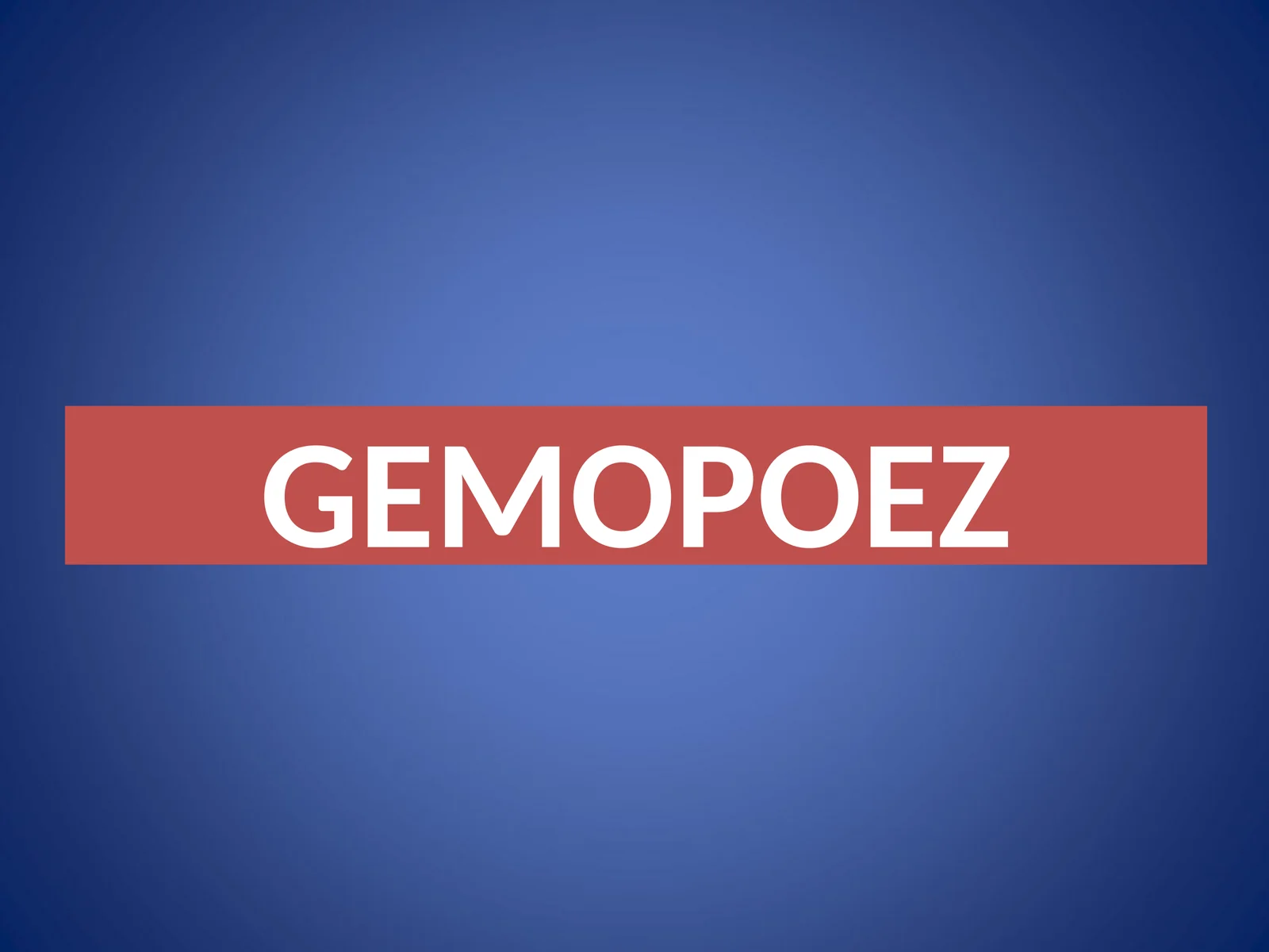 GEMOPOEZ