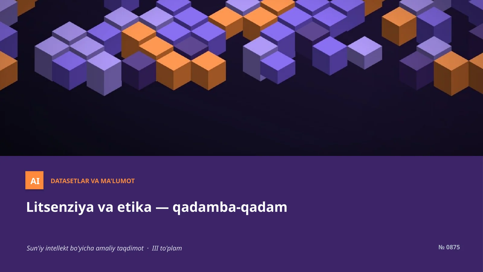Datasetlar VA MA'LUMOT