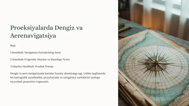 Proeksiyalarda Dengiz va Aerenavigatsiya